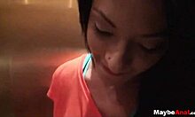 Skinny girlfriend gets anal fucked on balcony in HD video