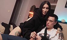 Sister gives a handjob and facial while I jerk off