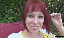 Redhead's intimate self-pleasure journey