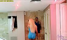 Amateur transsexual Barbie Anderson gets jealous with her boyfriend